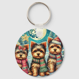 Llavero Vintage Merry Christmas Terrier Yorskhire Yorkie