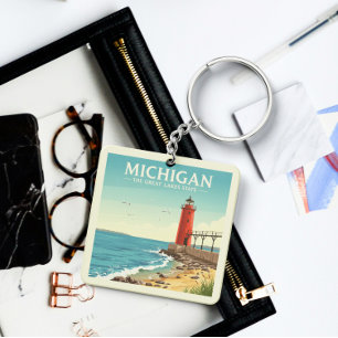 Llavero Vintage Michigan