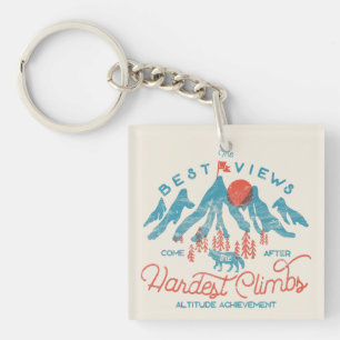 Llavero Vintage Mountain Wolf Climbing al aire libre