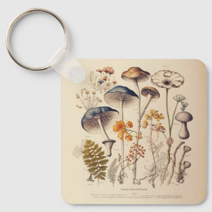 Llavero Vintage Mushroom Naturalist
