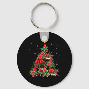 Llavero Vintage Navidad Cardenal Birds Snowoweather Tre