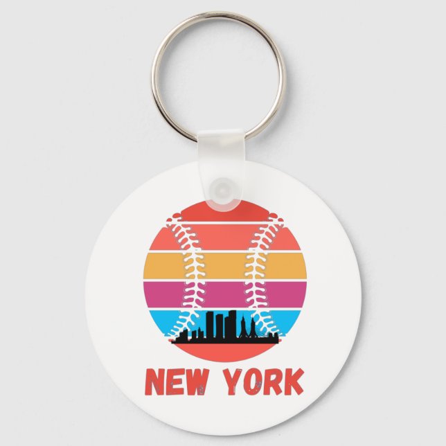 Llavero Vintage New York NY City Skyline (Anverso)