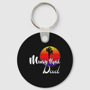 Llavero Vintage Papá de Muay Thai Atardecer Retro Divertid