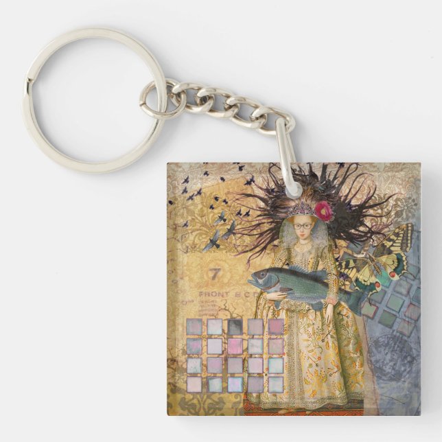 Llavero Vintage Pisces Woman Gothic Classic (Frente)