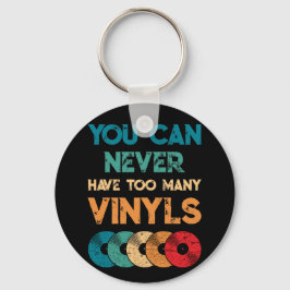 Llavero Vintage retro de vinilo LP nunca antes