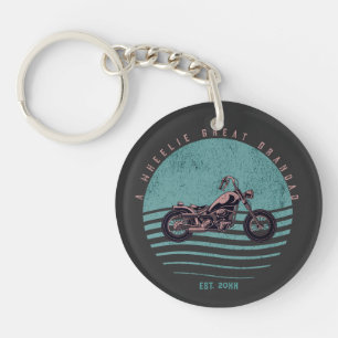 Llavero Vintage Retro Distresor Wheelie Gran Grandad