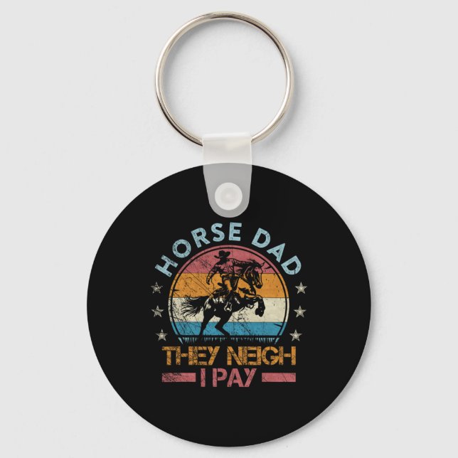 Llavero Vintage Retro Horse Dad (Anverso)