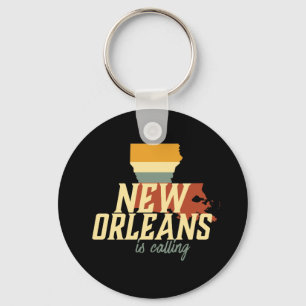 Llavero Vintage Retro New Orleans Louisiana USA City Map
