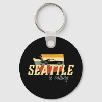Vintage Retro Seattle Washington Mapa de la ciudad