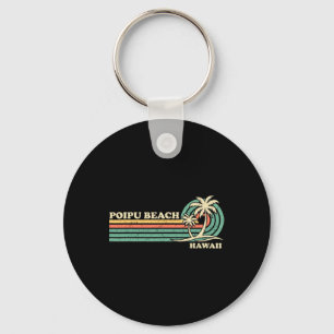 Llavero Vintage Retro Summer Vacation Hawaii Poipu Beach
