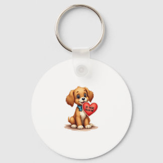 Llavero Vintage Retro Valentine's Day Puppy Dog Valentine 