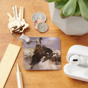 Llavero Vintage Rodeo Cowboy, Breezy Riding de WHD Koerner