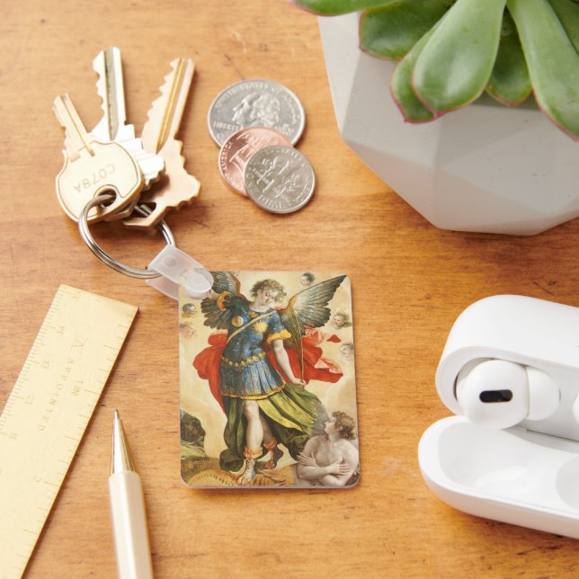 Llavero Vintage Saint Michael derrota a Lucifer (Escritorio )