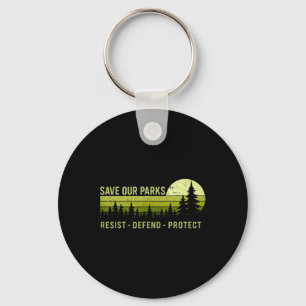 Llavero Vintage Salva Nuestros Parques Resiste Protege Par