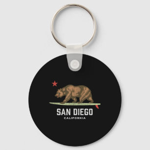 Llavero Vintage San Diego California Bear Surfing Boys Gir