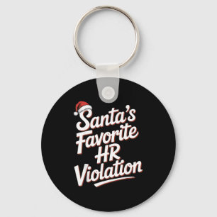 Llavero Vintage Sarcástico Retro Violación de RRHH Navidad