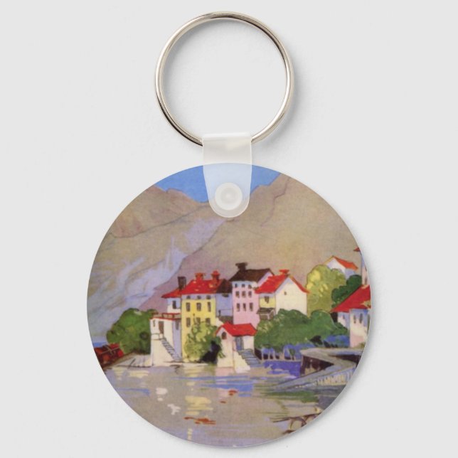 Llavero Vintage Seaside Village Turismo de Italia (Anverso)