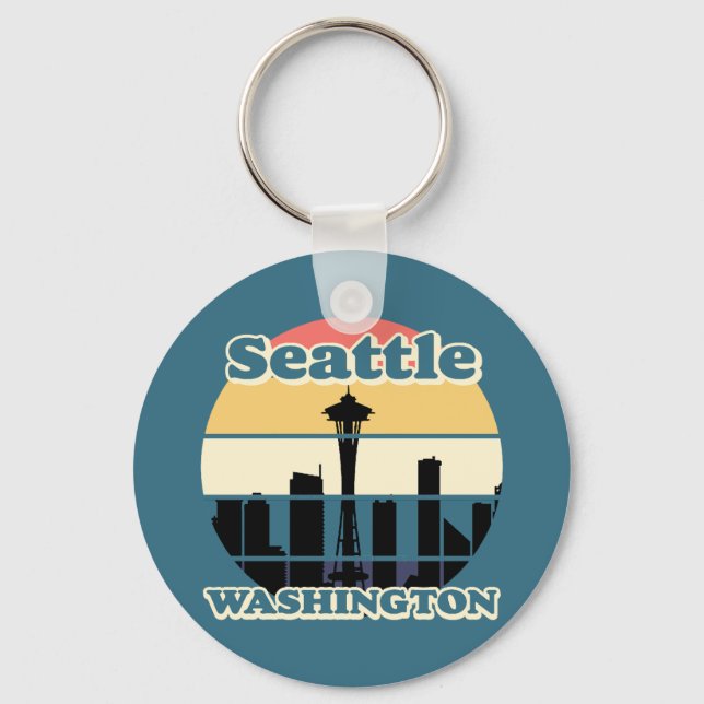 Llavero Vintage Seattle Washington (Anverso)