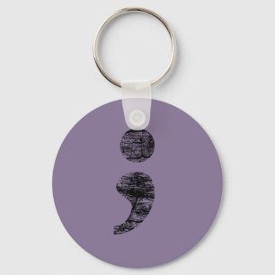Llavero Vintage Semicolon Keychain