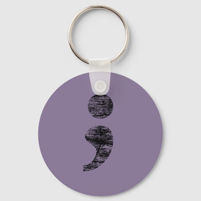 Llavero Vintage Semicolon Keychain (Anverso)