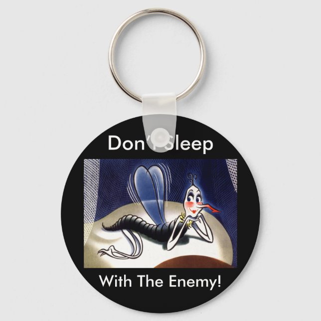 Llavero Vintage Señora Malaria Mosquito (Anverso)