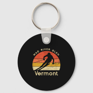 Llavero Vintage Ski Mad River Glen Vermont Mountain