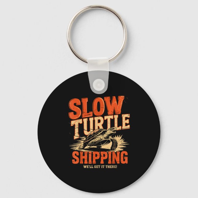 Llavero Vintage Slow Turtle Shipng - Funny Delivery Servic (Anverso)