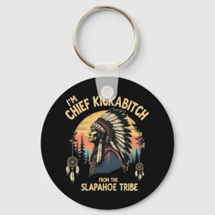 Llavero Vintage, soy el jefe Kickabitch de la cachetada