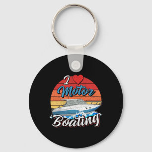 Llavero Vintage Sunset Boat Funny Capitán I Love Motor-boa