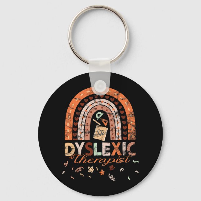 Llavero Vintage Terapia Arcoiris Dislexia Awarenes 1 (Anverso)