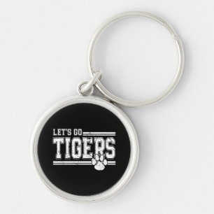 Llavero Vintage Tigers School Sports Name Retro