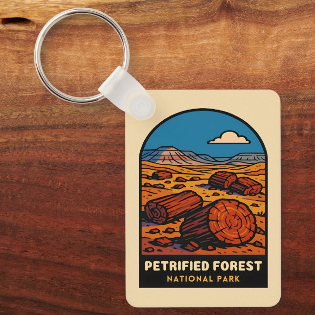 Llavero Vintage Travel Petrified Forest National Park (Anverso)