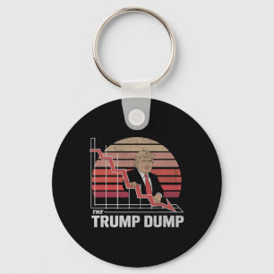 Llavero Vintage Trump Dump Anti Trump Caída del Mercado de