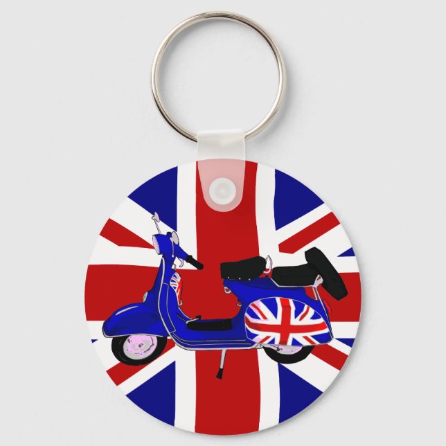 Llavero Vintage UJ Blue Scooter Art (Anverso)