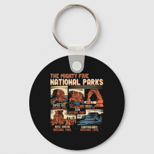 Llavero Vintage Utah Mighty Five 5 Parques Nacionales Send