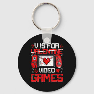 Llavero Vintage V Es Para Juegos De Video San Valentín Jug