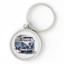 Vintage Van in Delft Blue personalizable