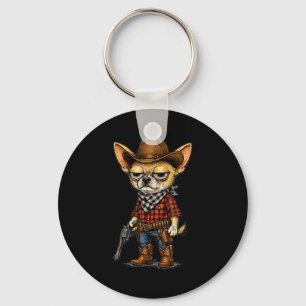 Llavero Vintage vaquero perro chihuahua divertido western