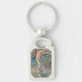 Llavero Vintage victoriana otoño con hojas dispersas