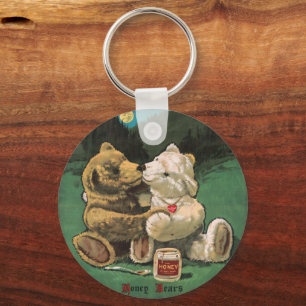 Llavero Vintage victoriano Cottagecore Honey Bears