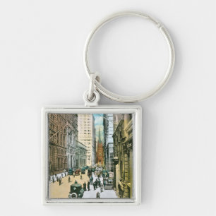 Llavero Vintage Wall Street que parece del oeste, New York