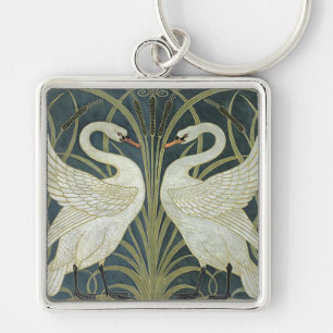 Llavero Vintage Walter Crane Swan Rush e Iris