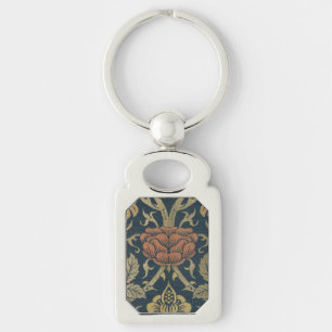 Llavero Vintage William Morris Rosa y Lily