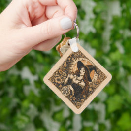 Llavero Vintage Witch Tea Time
