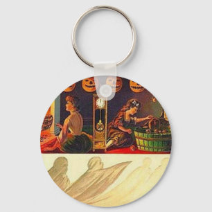 Llavero Vintage Women, Ghost and Jack o' Lanterns