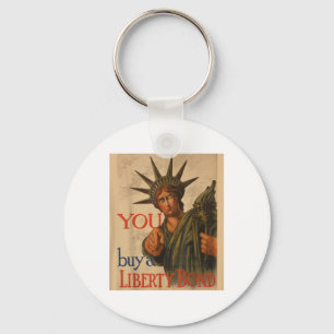 Llavero Vintage Ww1 Propaganda Poster Liberty Bond Usa Wor