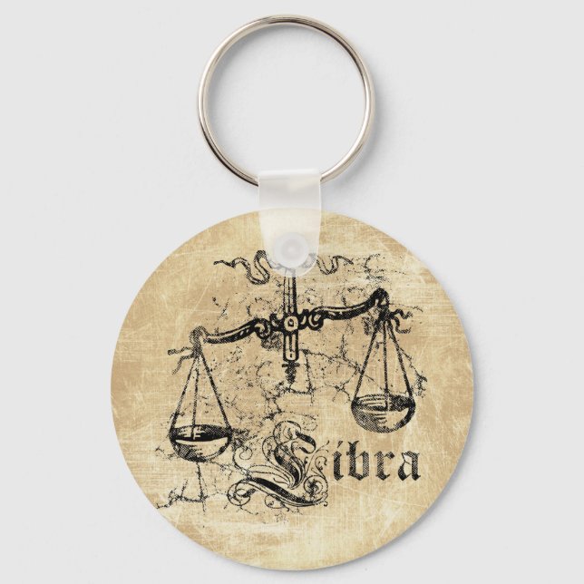 Llavero Vintage Zodiac Libra (Anverso)