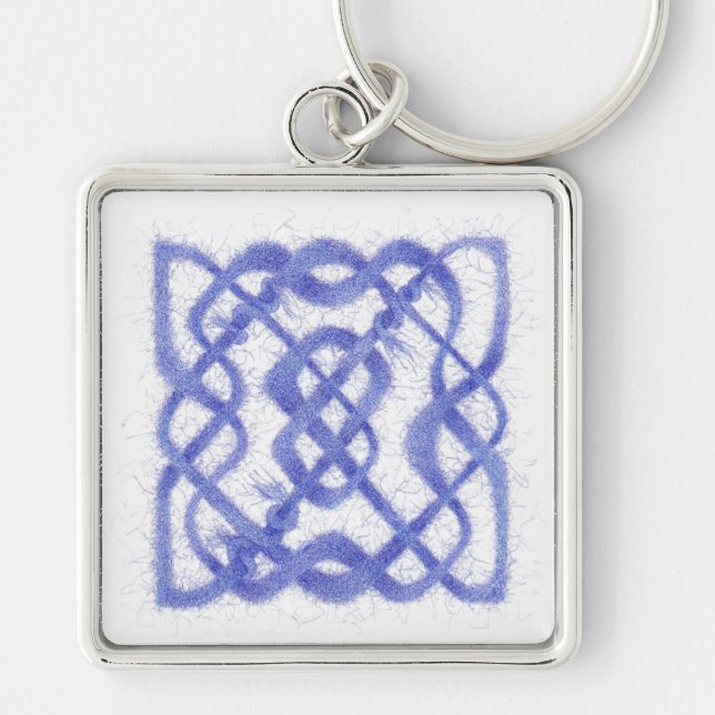 Llavero VIOLET CELTIC KNOT Premium Square Keychain (Frente)