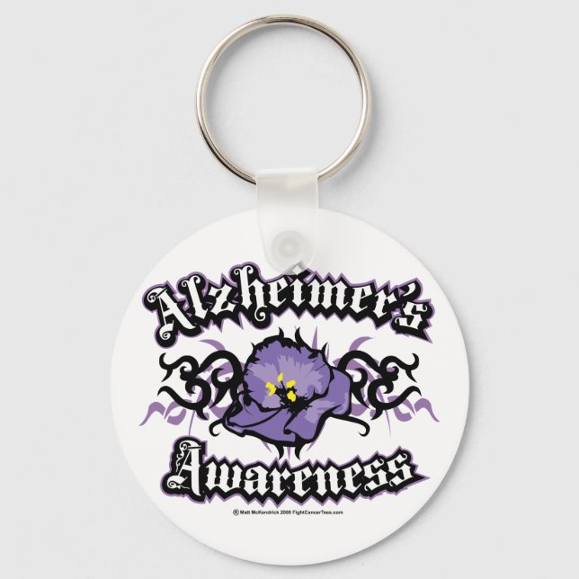 Llavero Violeta Tribal Alzheimers (Anverso)