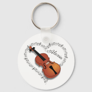 Llavero Violin Music Notes